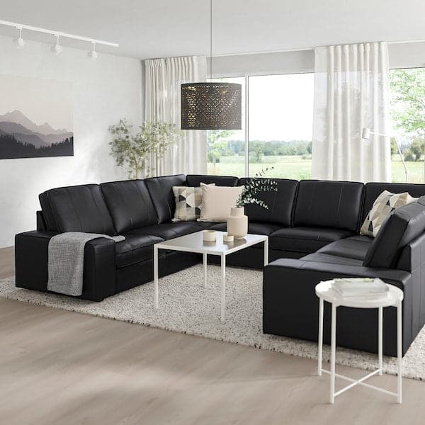 Ikea KIVIK U-shaped sofa with 6 seats, Grann / Bomstad black ,