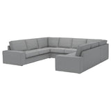 KIVIK u-shaped sofa, 6 seat, Tibbleby beige/grey, 328x83x257 cm