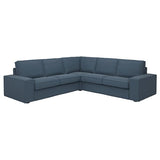 KIVIK corner sofa, 4-seat, Gunnared blue, 257x83x95 cm