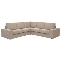 KIVIK corner sofa, 4-seat, Tallmyra beige, 257x83x95 cm