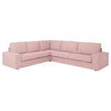 KIVIK corner sofa, 5-seat, Gunnared light brown-pink, 24x83x95 cm