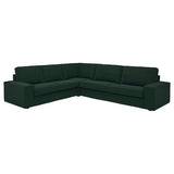 KIVIK corner sofa, 5-seat, Tallmyra dark green, 24x83x95 cm