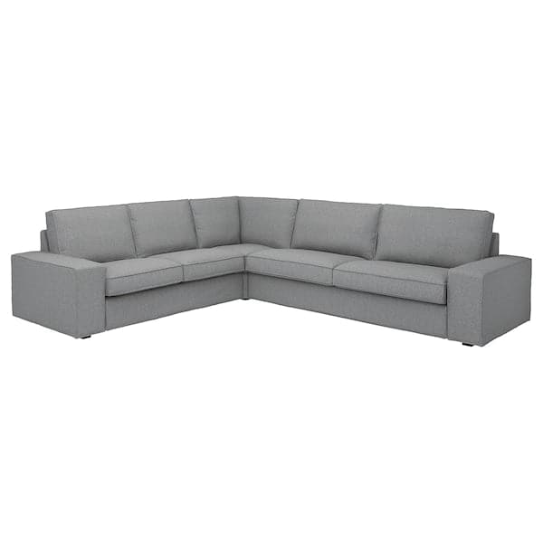 KIVIK 5-seat corner sofa, Tibbleby beige / gray , - best price from Maltashopper.com 39440475