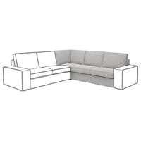 KIVIK corner section, Tallmyra white/black, 234x83x94 cm