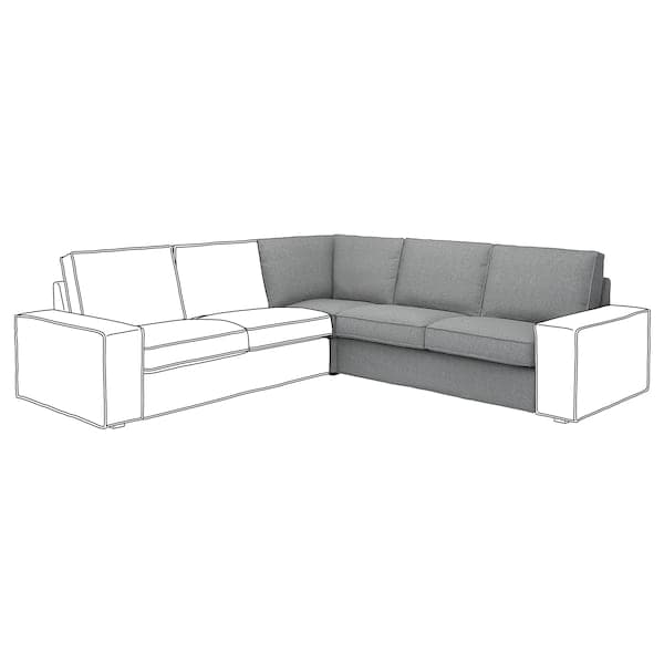 KIVIK cover for corner section, Tibbleby beige/grey