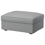 KIVIK cover for footstool with storage, Tibbleby beige/grey