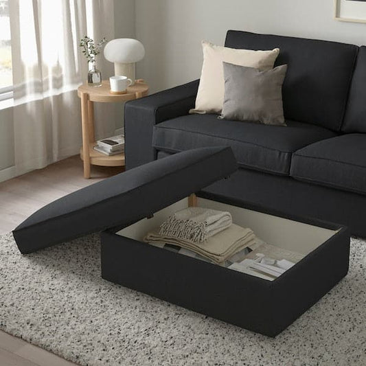 Ikea KIVIK - Footstool with storage, Tresund anthracite