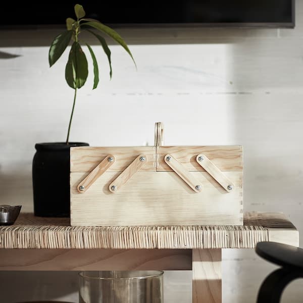 Ikea KLÄMMEMACKA - Desk organiser, natural plywood, 35x22 cm