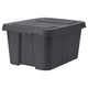 KLÄMTARE box with lid, in/outdoor, dark grey, 58x45x30 cm