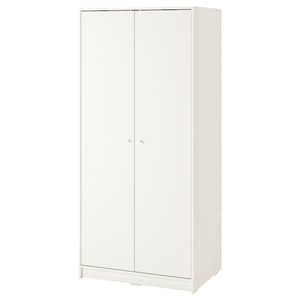 Ikea KLEPPSTAD - Wardrobe with 2 doors, white, 79x176 cm
