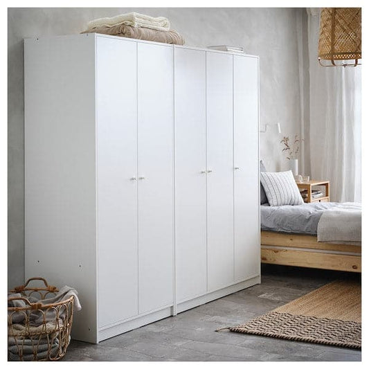 Ikea KLEPPSTAD - Wardrobe with 3 doors, white, 117x176 cm