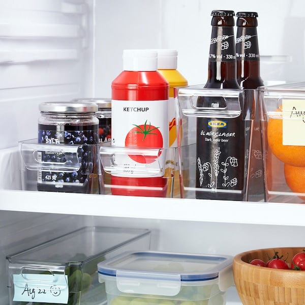 Ikea KLIPPKAKTUS - Storage box for fridge, transparent, 32x10x8 cm