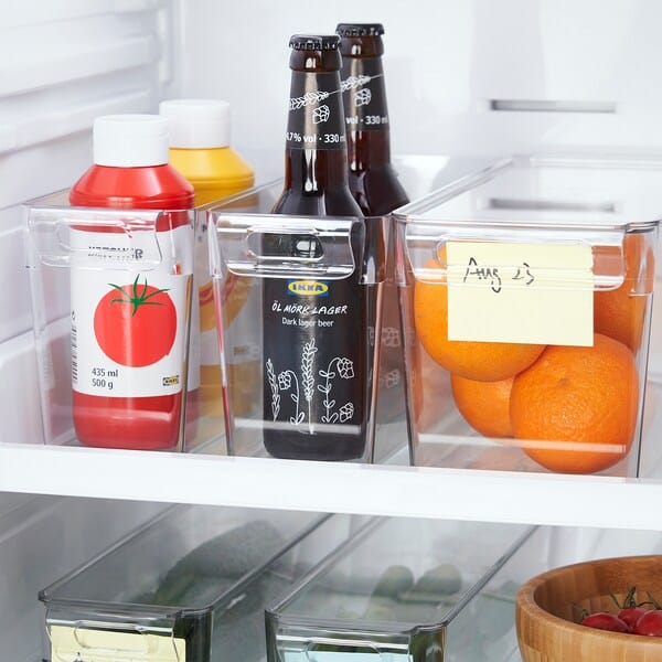 Ikea KLIPPKAKTUS - Storage box for fridge, transparent, 32x10x14 cm