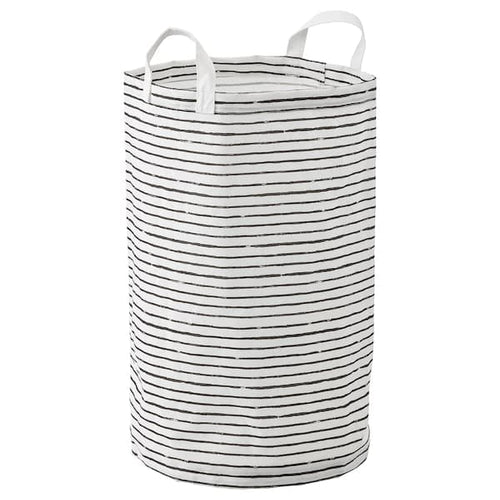 KLUNKA - Laundry bag, white/black, 60 l