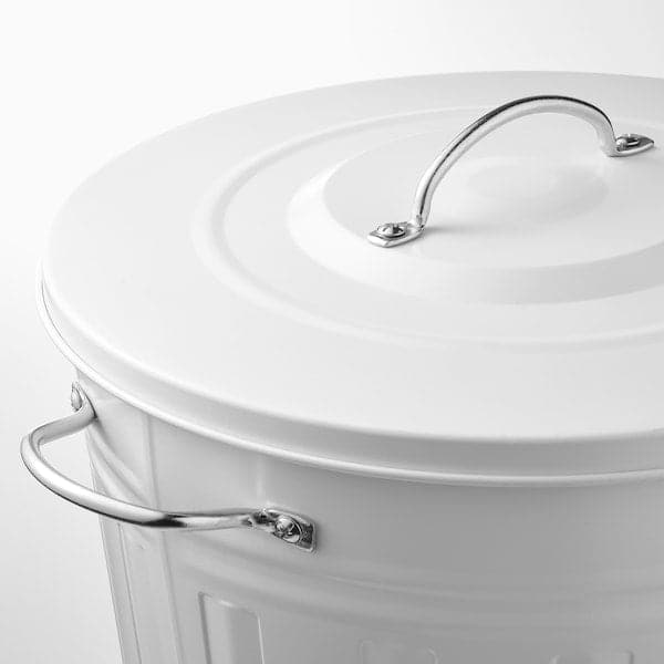 Ikea KNODD - Bin with lid, white, 40 l