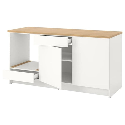 KNOXHULT - Base cabinet with doors and drawer, white, 180 cm