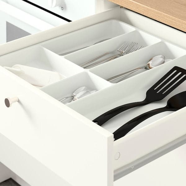 Ikea KNOXHULT - Base cabinet with doors and drawer, white, 180 cm