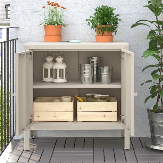 Ikea KOLBJÖRN - Cabinet in/outdoor, beige, 80x81 cm