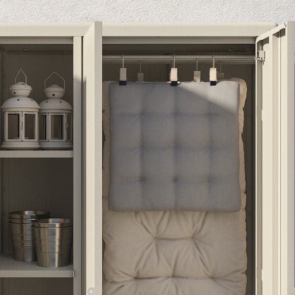Ikea KOLBJÖRN - Shelving unit with 2 cabinets, beige, 171x37x161 cm