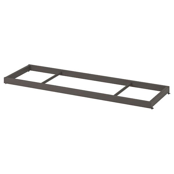 KOMPLEMENT clothes rail, dark grey, 100x35 cm