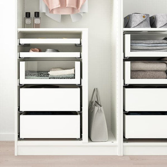 Ikea KOMPLEMENT - Drawer with glass front, white, 100x58 cm