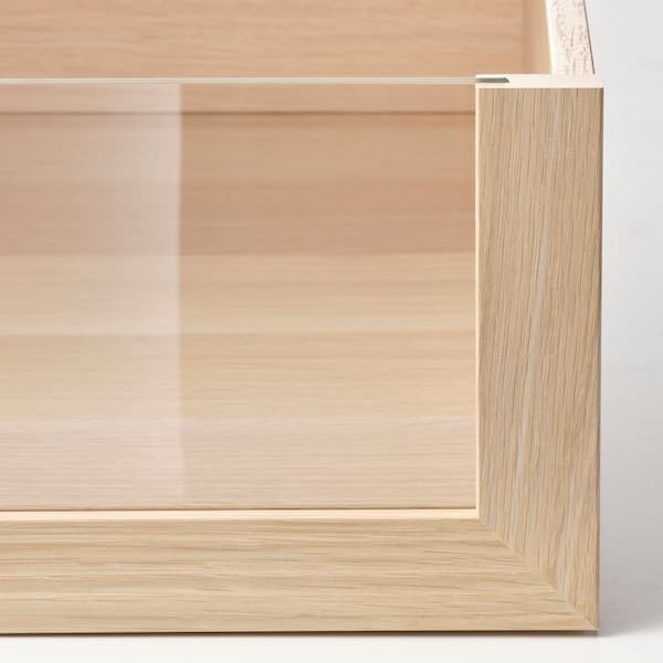 Ikea KOMPLEMENT - Drawer with glass front, white stained oak effect, 100x58 cm