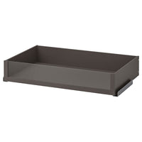 KOMPLEMENT drawer with glass front, dark grey, 100x58 cm