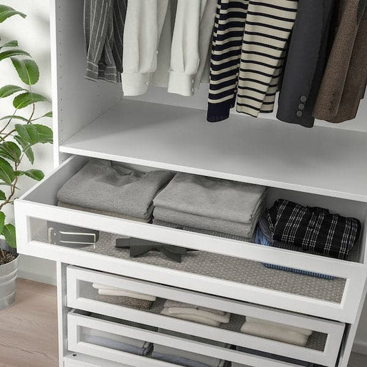 Ikea KOMPLEMENT - Drawer with framed glass front, white, 100x58 cm