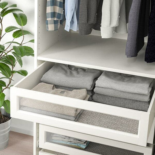 Ikea KOMPLEMENT - Drawer with framed glass front, white, 75x58 cm