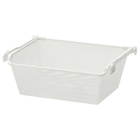 KOMPLEMENT mesh basket with pull-out rail, white, 50x35 cm