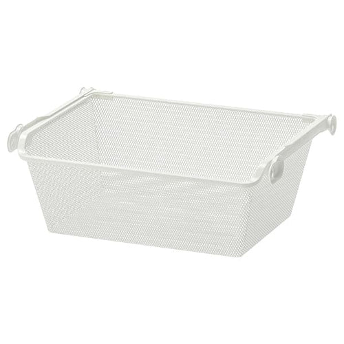 KOMPLEMENT - Mesh basket with pull-out rail, white, 50x35 cm
