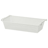 KOMPLEMENT mesh basket with pull-out rail, white, 75x35 cm
