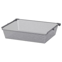 KOMPLEMENT mesh basket with pull-out rail, dark grey, 75x58 cm