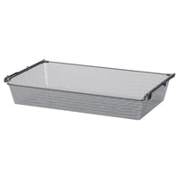 KOMPLEMENT mesh basket with pull-out rail, dark grey, 100x58 cm