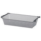 KOMPLEMENT mesh basket with pull-out rail, dark grey, 75x35 cm