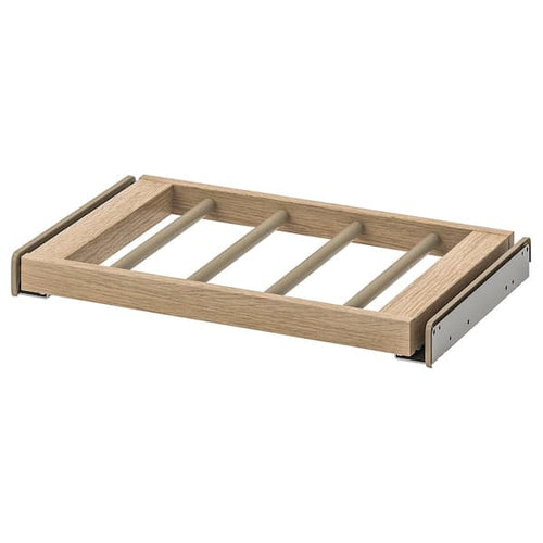 KOMPLEMENT - Pull-out trouser hanger, white stained oak effect, 50x35 cm