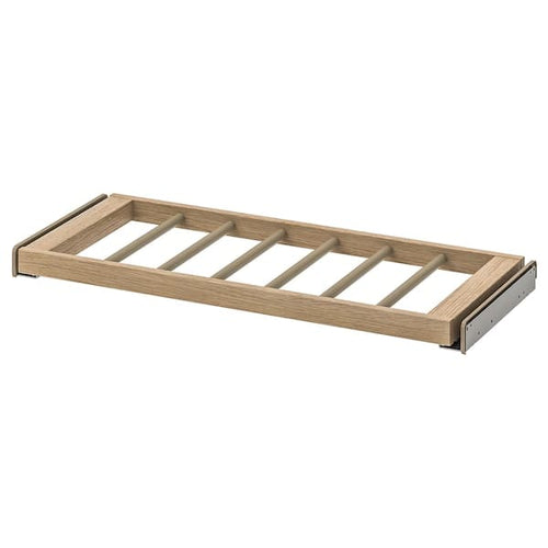 KOMPLEMENT - Pull-out trouser hanger, white stained oak effect, 75x35 cm
