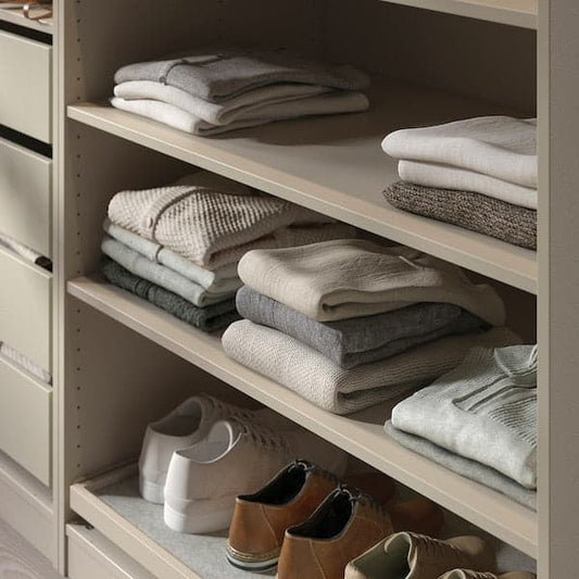Ikea KOMPLEMENT - Shelf, grey-beige, 100x58 cm