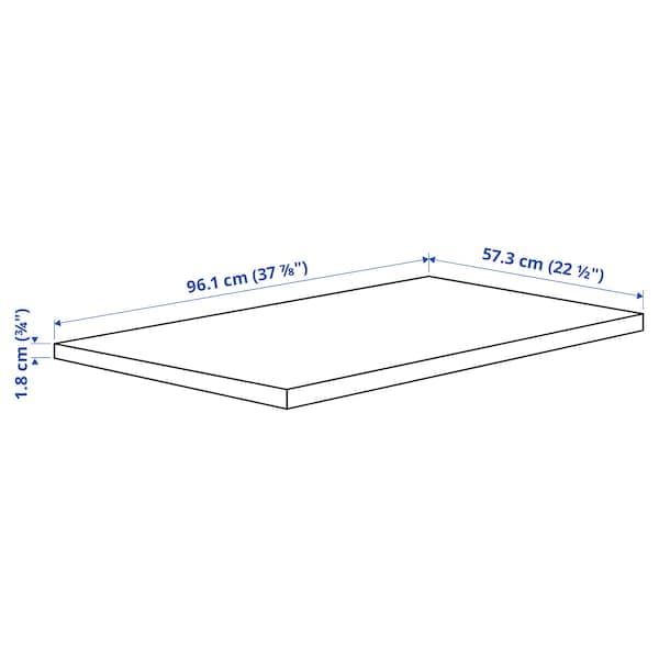 Ikea KOMPLEMENT - Shelf, white stained oak effect, 100x58 cm