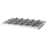 KOMPLEMENT pull-out tray with divider, white/light grey, 100x58 cm