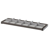 KOMPLEMENT pull-out tray with divider, dark grey/light grey, 100x35 cm