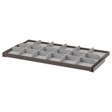 KOMPLEMENT pull-out tray with divider, dark grey/light grey, 100x58 cm