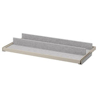 KOMPLEMENT pull-out tray with shoe insert, grey-beige/light grey, 100x58 cm