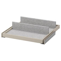 KOMPLEMENT pull-out tray with shoe insert, grey-beige/light grey, 50x58 cm