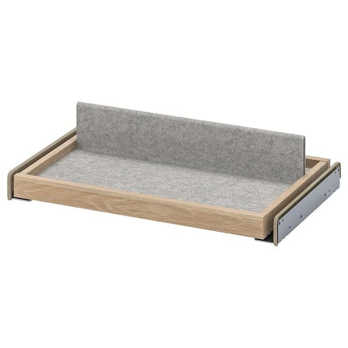 KOMPLEMENT - Pull-out tray with shoe insert, white stained oak effect/light grey, 50x35 cm