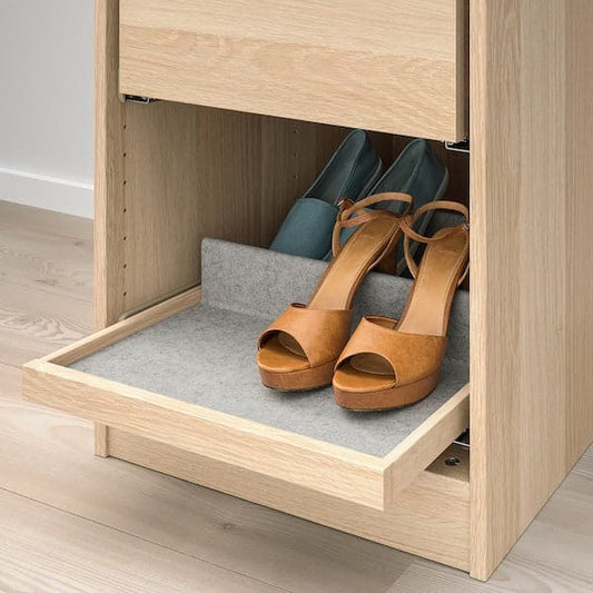 KOMPLEMENT - Pull-out tray with shoe insert, white stained oak effect/light grey, 50x58 cm - best price from Maltashopper.com 19332090