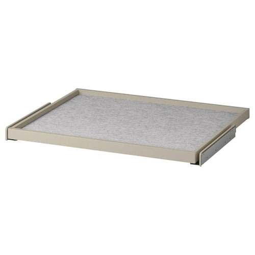 KOMPLEMENT - Pull-out tray with drawer mat, grey-beige/light grey, 75x58 cm