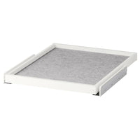 KOMPLEMENT pull-out tray with drawer mat, white/light grey, 50x58 cm