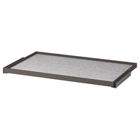 KOMPLEMENT pull-out tray with drawer mat, dark grey/light grey, 100x58 cm