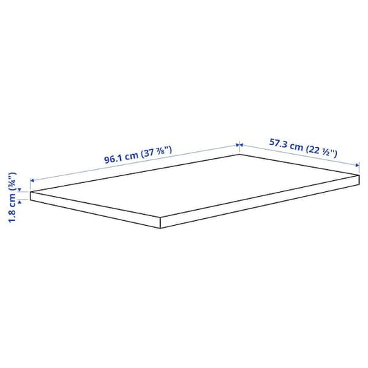 Ikea KOMPLEMENT - Shelf, dark grey, 100x58 cm